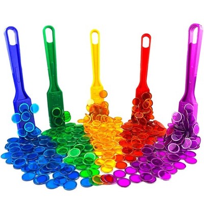 Montessori Magnetic Wands and Bingo Chips Games Color Counting and Sorting Learn