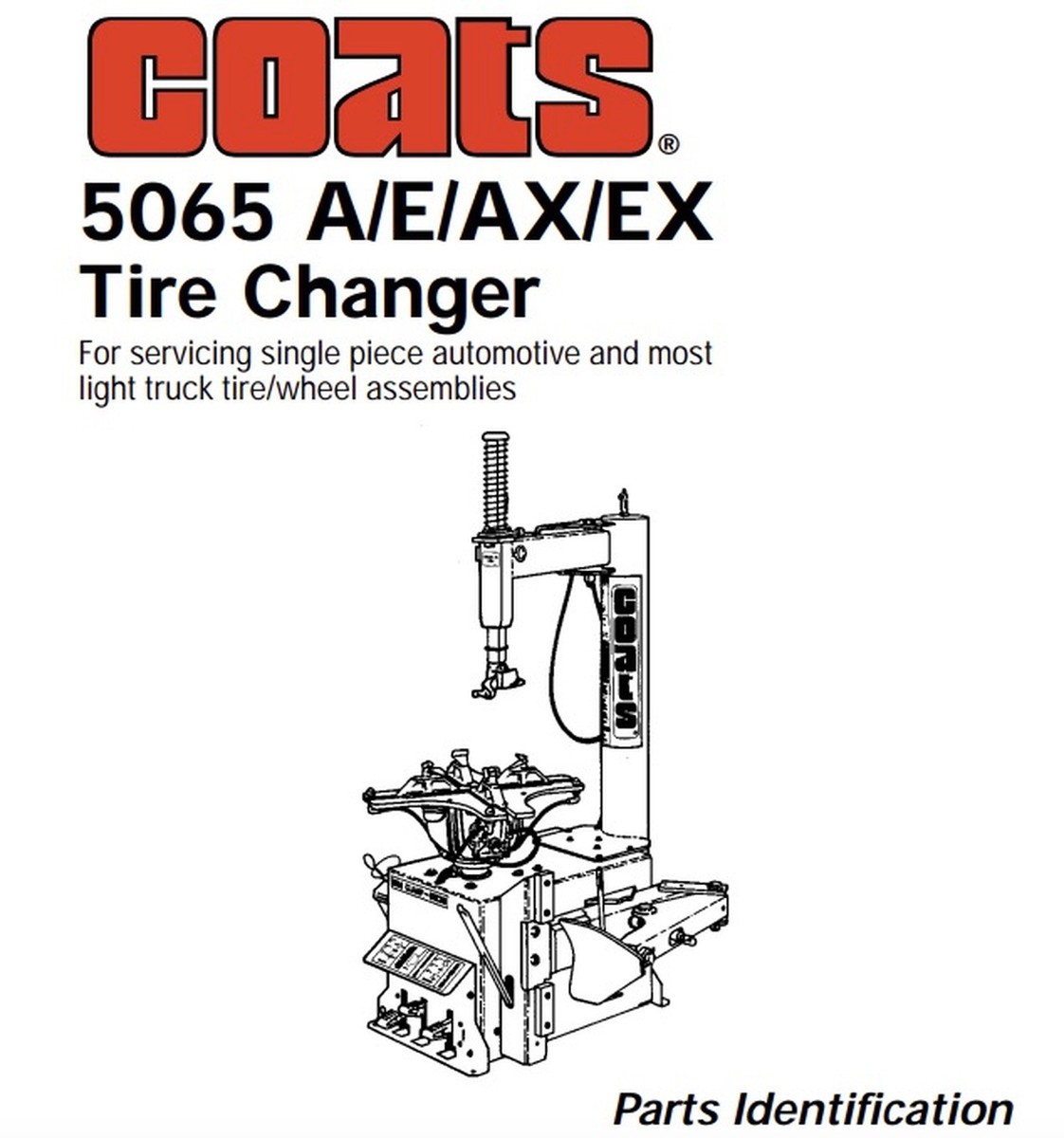 COATS 5065 A/E/AX/EX TIRE CHANGER PARTS MANUAL on CDROM | eBay