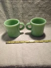 Lot Of 2 Fire King Jadeite C Handle Mugs