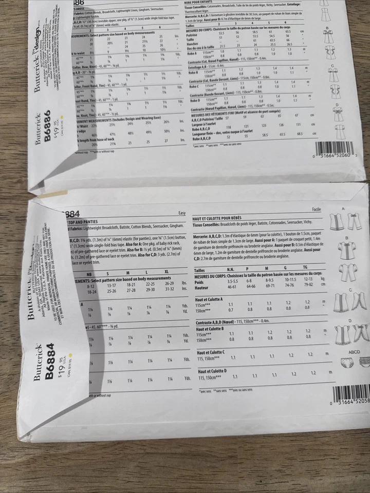 Lot of 2 Butterick Kids Children’s Clothes Pattens - Image 4 of 4