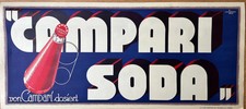 CHIOZZANI Banner F&uuml;r CAMPARI SODA Poster Vintage 70x30