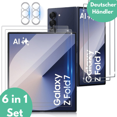 6X Schutzglas für Samsung Galaxy Z Fold 7 5G Display Kamera Panzerfolie Full 9H