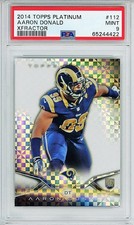 2014 -AARON DONALD- PSA 9 Topps Platinum XFRACTOR REFRACTOR Rookie Card - RC