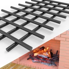 Fireplace Grate Ember Retainer, 16'' x 10'' Heavy Duty Fireplace Grate Ember ...