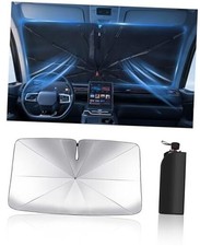 Foldable Windshield Sun Shade Umbrella   Reflective Car Medium  58" Lx 31"W 