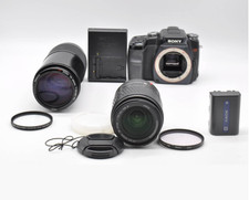 Sony 100 DSLR-A100 Zoom Lens kit 18-70mm 75-300mm Black Japanese Language Only