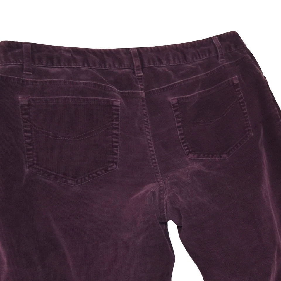 Pantalones de pana J. Jill para mujer talla 12 ciruela púrpura pierna recta cintura elástica Foto 4 de 4