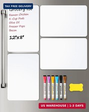 4 PACK Magnetic Dry Erase Board Sheet for Fridge, 12"x8" Erasable Refrigerator W