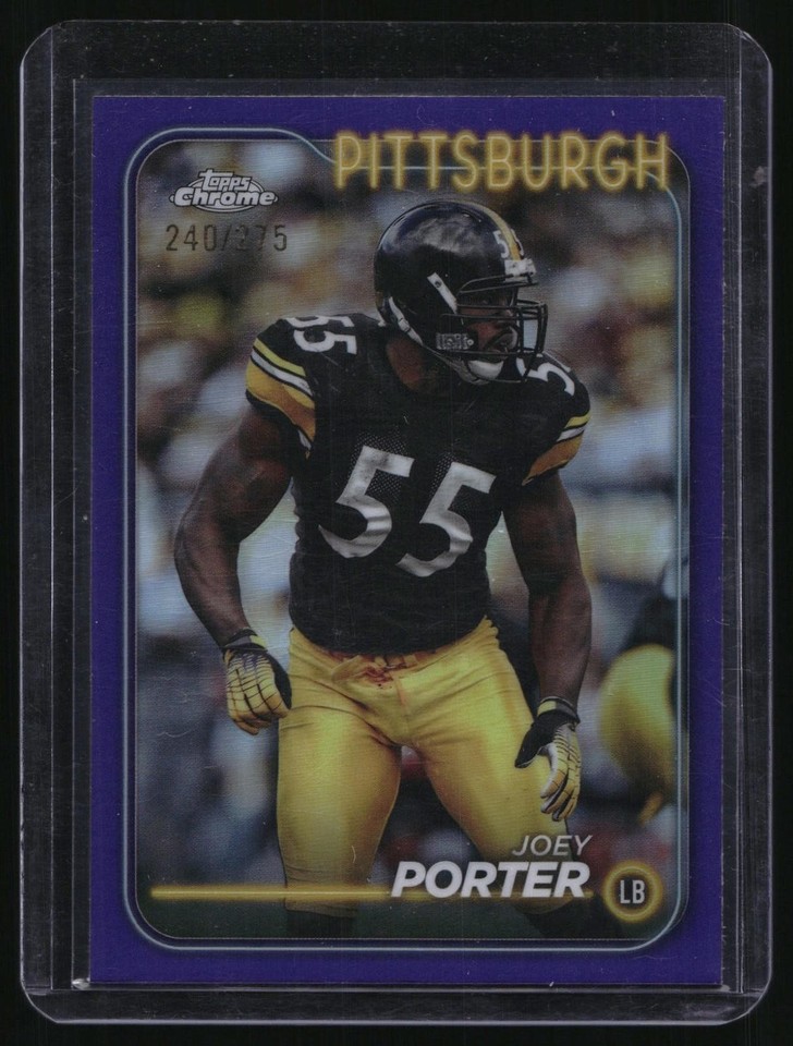 2024 Topps Chrome Joey Porter Purple Refractor #169 Joey Porter Purple Refractor 240/275 #169 Steelers