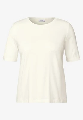 Cecil Basic T-shirt Roundneck in der Farbe Vanilla White - Bild 1 von 4