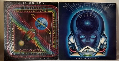 2 Journey Vinyl LP Lot Frontiers AL3854 and Departure FC36339