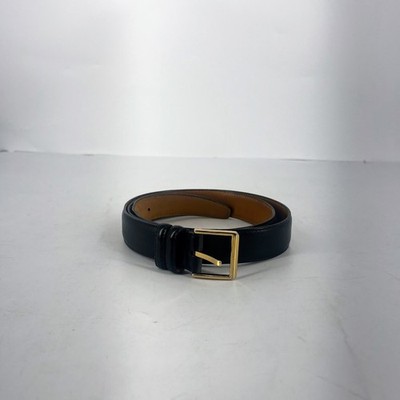Gant Mens Black Glove Tanned Cowhide Leather Belt Gold Buckle Size 42 1515086