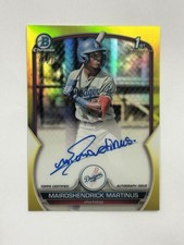 2023 Bowman Chrome 1st Mairoshendrick Martinus Yellow Refractor Auto /75 ROOKIE