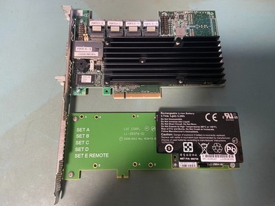 LSI SAS9280-16I4E RAID CONTROLLER CARD L3-25243-21D  W/ LSIiBBU07 Battery