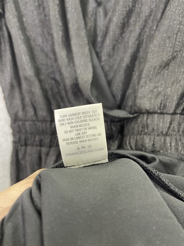 Mi Ami women's Surplice Dress Black Short Flutter Sleeve Size Small Pleated - Foto 3 di 14