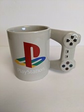 Playstation Controller Handle Mug Coffee Cup Grey PS1 PS2 PS3 PS4 PS5 Dual Shock
