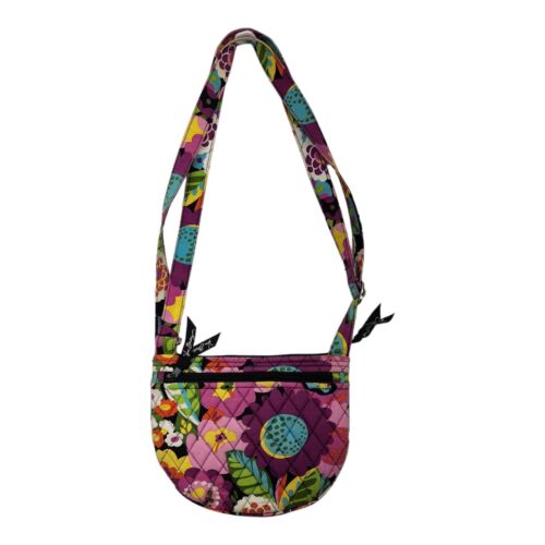 Vera Bradley Lizzy Boysenberry Small Floral Crossbody Shoulder Quilted Bag - Picture 2 of 6