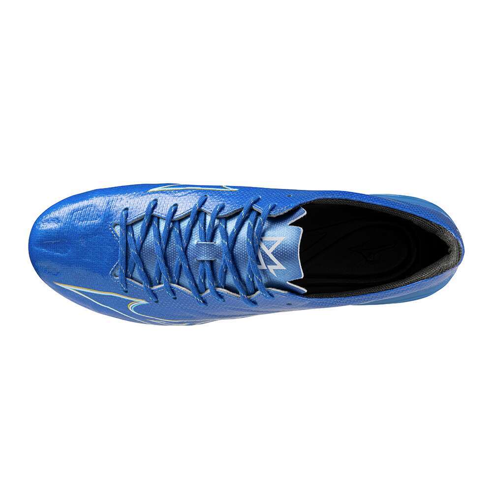 Mizuno Alpha Pro Laser Blue White Gold 2E Soccer P1GA2464 27