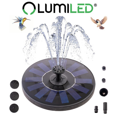 LUMILED Solar Fontäne Springbrunnen Außen IP65 Pumpe Wasserpumpe Schwimmender
