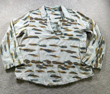 Ivy Jane Womens Size L Textured Woven Popover Embroidered Tunic Boho Hippie