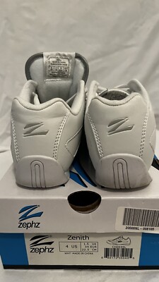 Zephz Zenith Girls Cheerleading Shoes White Excellent Condition Size US 