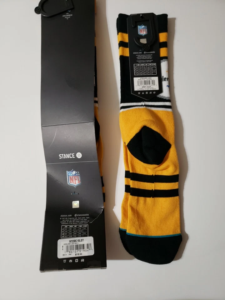 Calcetines Stance NFL Pittsburgh "Steelers Logo" (L 9-12) Fútbol Amarillo Negro 2 pares Foto 2 de 2