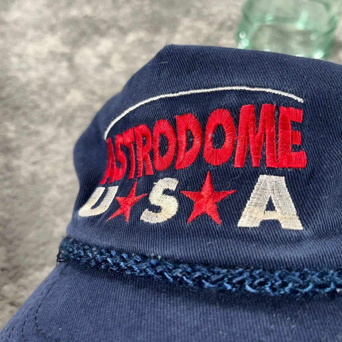Vintage Astrodome Trucker Hat Cap Mens Snapback Blue 90s Y2K