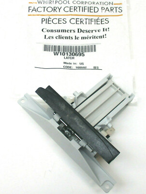 OEM Whirlpool Dishwasher Door Latch – Model WPW10130695 / W10130695 – Fits Many Whirlpool, Maytag, KitchenAid & Kenmore Dishwashers