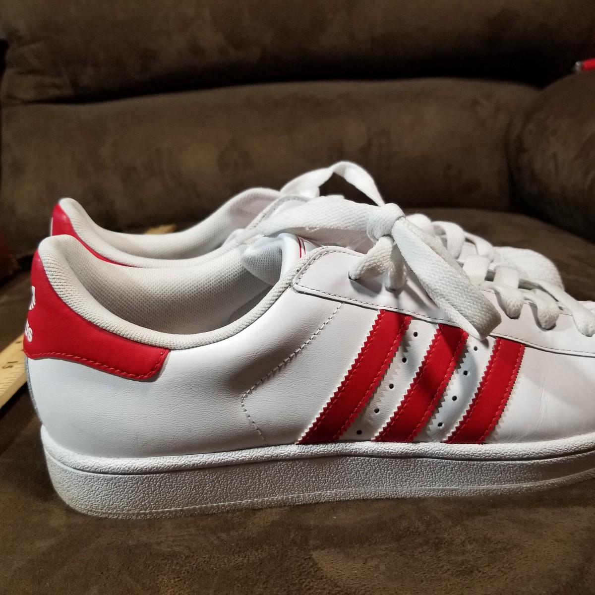 Adidas Originals Superstar II Mens 11.5 Sneakers White Red