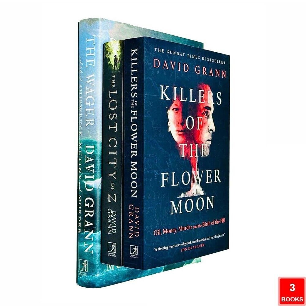 David Grann Collection 3 Books Set Killers of the Flower Moon, Lost City of Z
