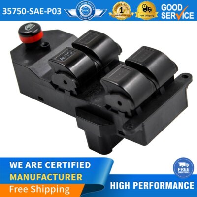 Power Master Window Switch Front Left 35750-SAE-P03 for 2001-2005 Honda Civic