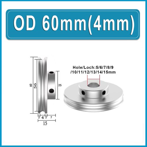Alu PU Einzelner Rillenriemenscheibe Antriebs Riemenscheibe Ø20-80mm Loch 5-15mm - Bild 145 von 232