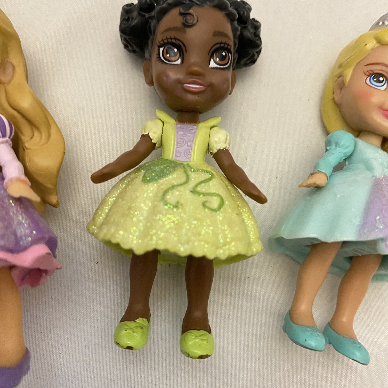 Disney Princess Mini Toddler Doll Lot Figure Princess Tiana Aurora