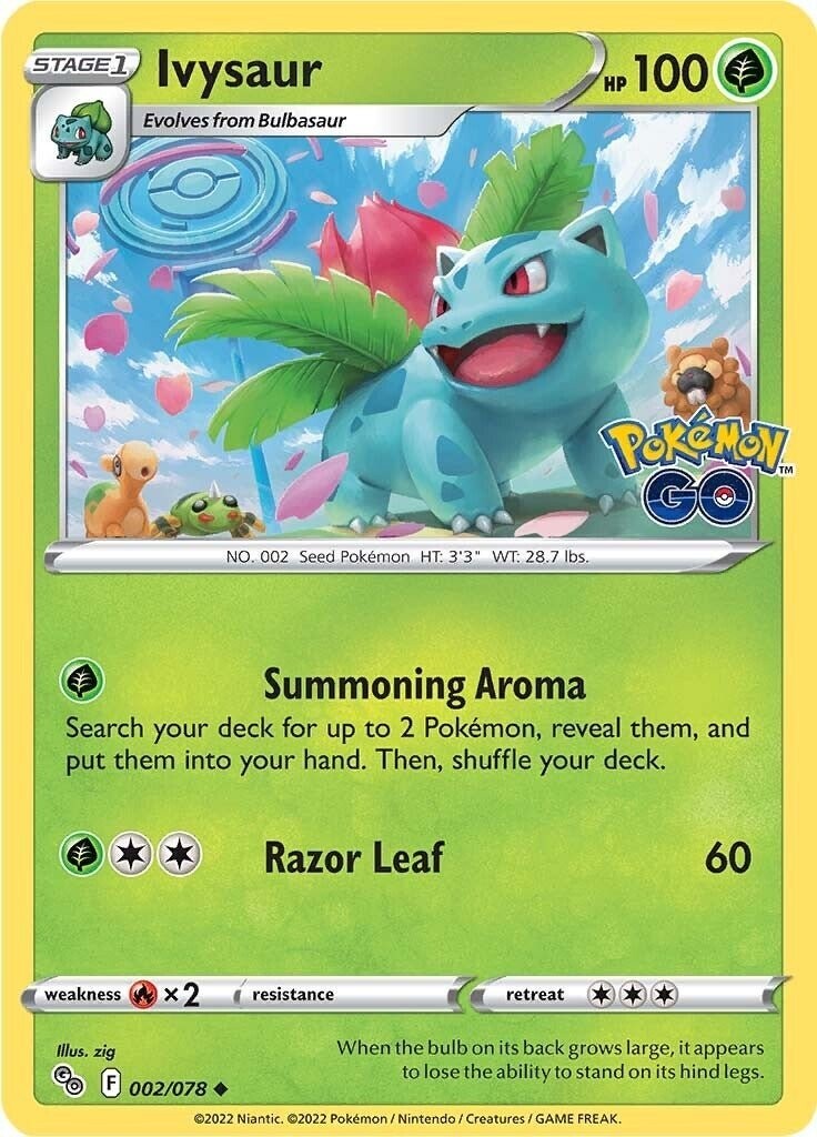 Pokémon TCG Ivysaur 002/078 Pokémon Go Regular | eBay