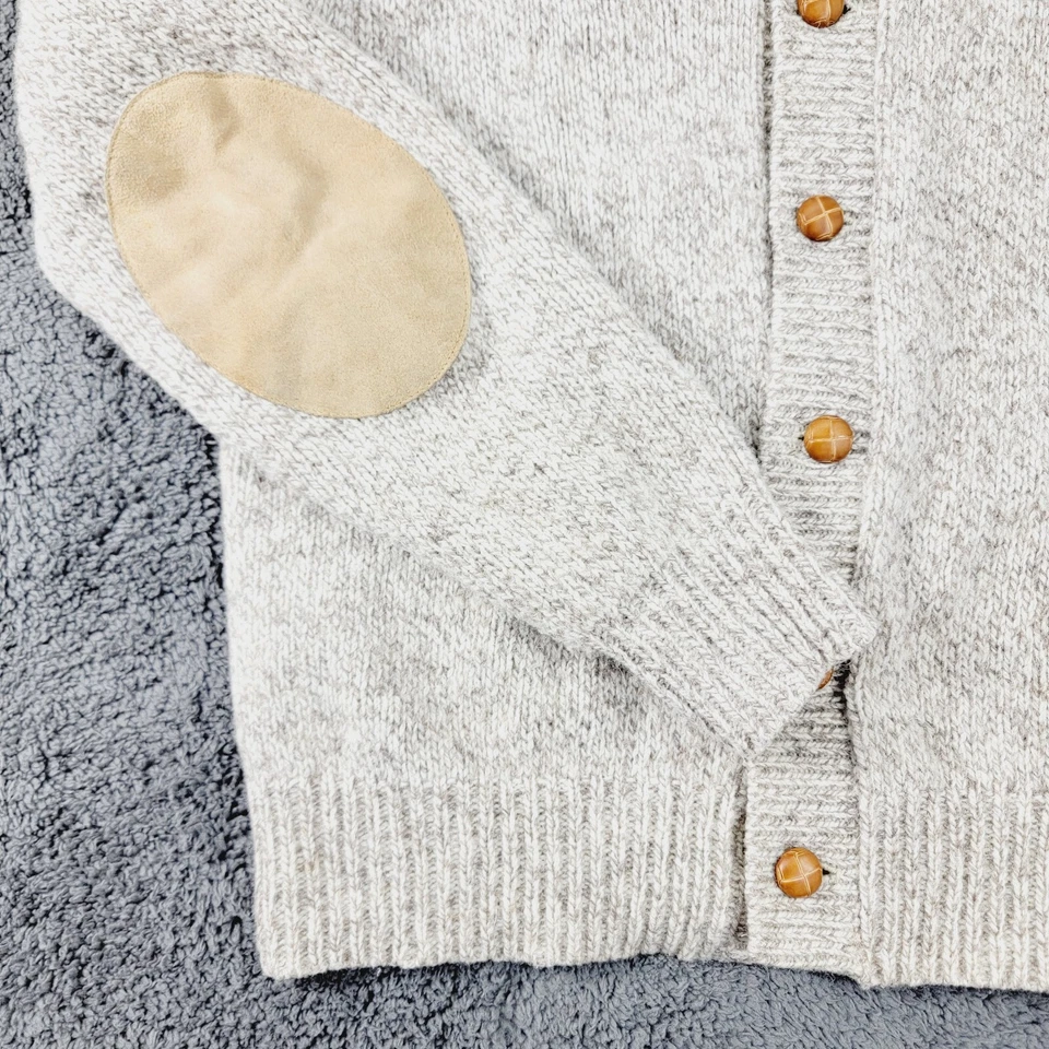 Cárdigan de Colección Para Hombre Grande Cabela’s Sidney Mezcla de Lana Abotonada - Gamuza Parche en el Codo Foto 4 de 4