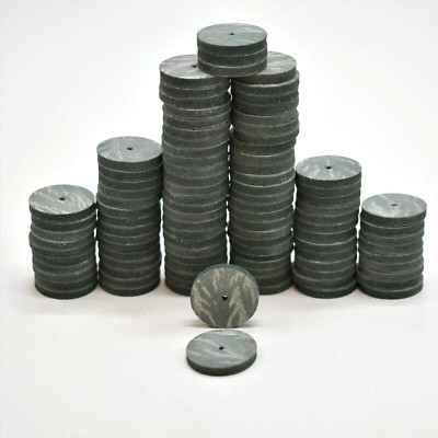 100 Dental Lab Green Medium Rubber Wheels 7/8 1/8 Square Edge Jewelry Polishing