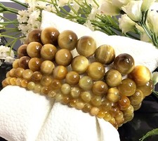 Golden Tiger's Eye Stretchy Bracelet Healing Gemstone 4mm 6mm 8mm 10mm12mm