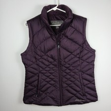 Eddie Baurer Vest Women's L Plum Color Polyester/80%down Winter Fall Spring Work