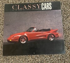 Vintage 1992 Made In USA Classy Cars Calendar Ferrari 348,Lamborghini, Etc