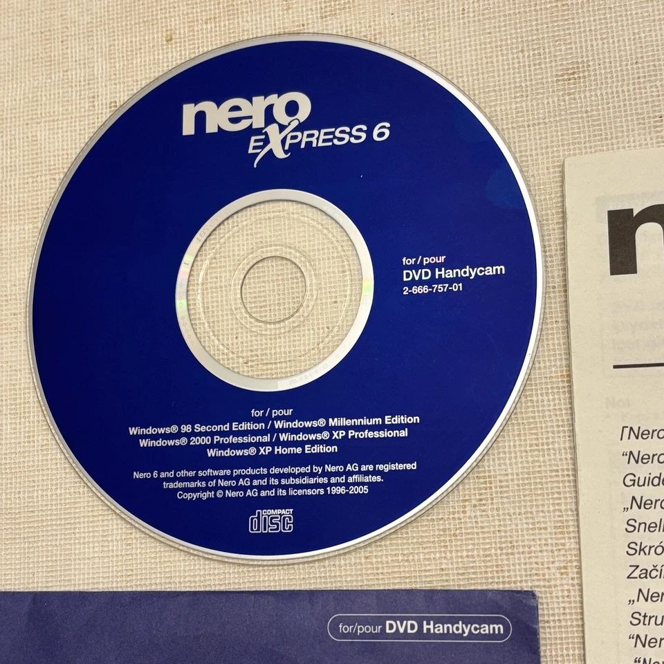 NERO EXPRESS 6 Software CD Multilingual for Win 98 2000 XP for Sony DVD Handycam - Image 2 of 4