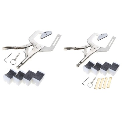 1 Set Handheld Fret Press,4 Padded Neck Support Cauls & 4 Radiused Brass Inserts