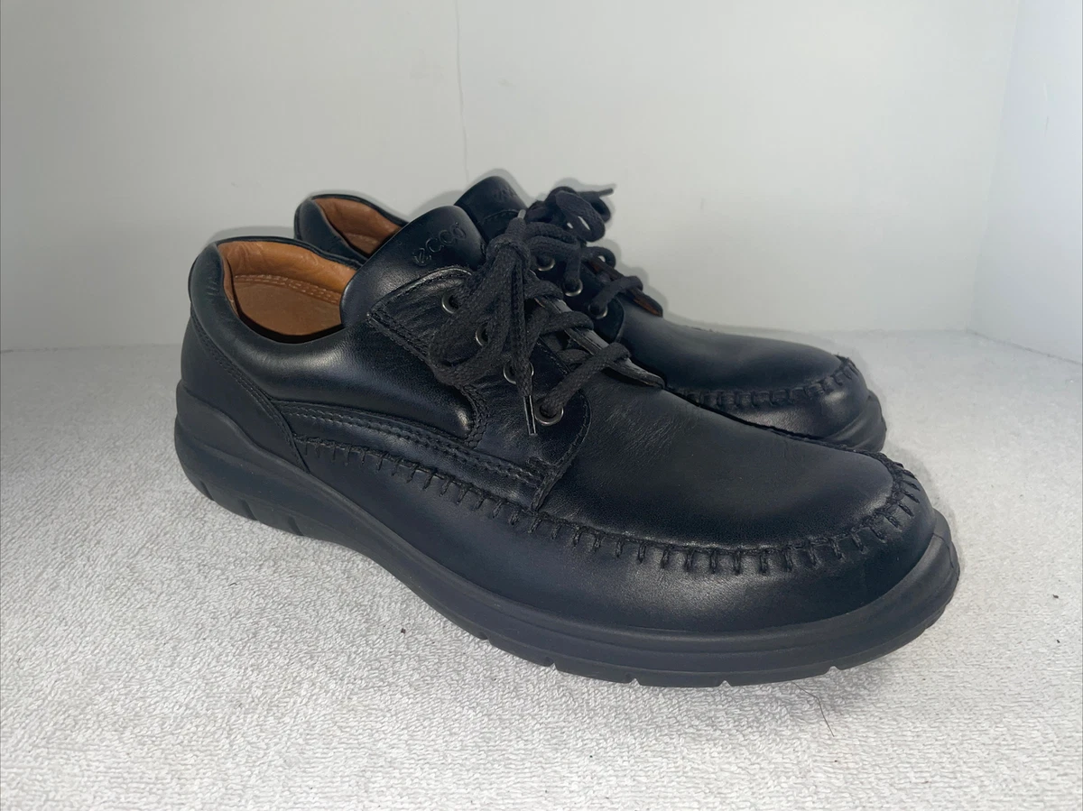 ego Multiplikation Lejlighedsvis Ecco Howell Black Leather Casual Oxford Lace Up Shoes Mens SZ EU 45 US  11/11.5 | eBay