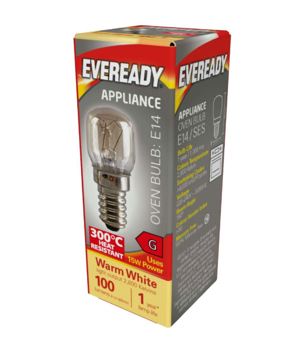 2 X EVEREADY 220-240V 15w 300°C Lampada Elettrodomestico Forno - Foto 11