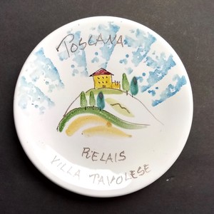 Hand Painted Decorative Plate Italy Tiny 5 Tuscany Toscana Small