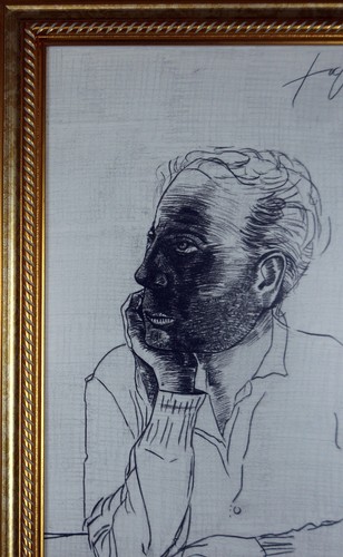 ANTONI TAPIES / Great Charcoal Drawing on Paper Signed / Framed. - Picture 7 of 12