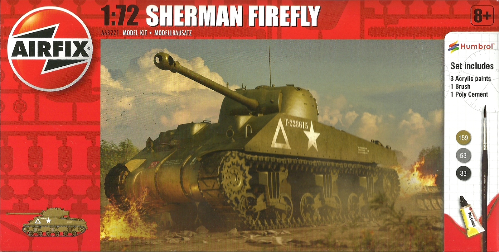 Airfix 1/72 (20mm) Sherman Firefly Vc (Starter Kit)