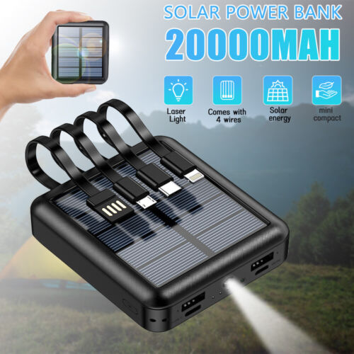 Portable Mini 20000mAh Power Bank USB External Battery Backup Charger For Phone