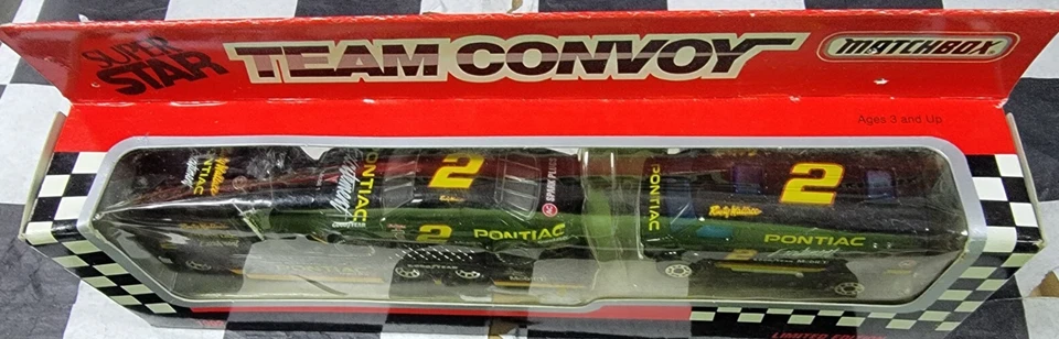 Pontiac 1992 Rusty Wallace #2 escala 1:64 coche Matchbox Super Star Team Convoy Foto 2 de 4