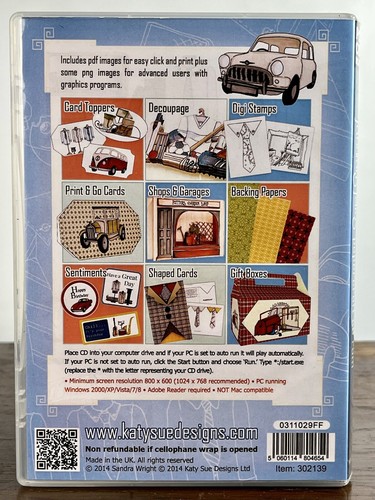 KATY SUE DESIGNS PAPERCRAFT COLLECTION 6-Disc PC CD-ROM Wine Buffs Button Box - Picture 4 of 17