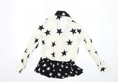 Chemisier River Island Fille 8 Ans – Viscose Noire, Manches Courtes, Basique